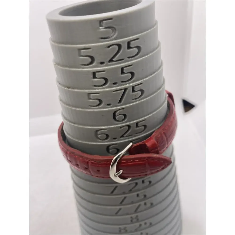Embassy By Gruen Womens Red Band Tank Watch New Battery